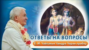 07.03.2025 Ответы на вопросы. Е.М. Чайтанья Чандра Чаран прабху. Вриндаван Парк
