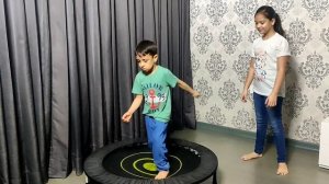 Trampoline Fun Games #Trampoline #decathlon #jumpinggames @AadyaandAmay