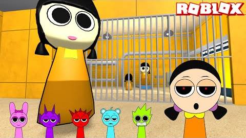 Sprunki Squid Game Doll Играл в Sprunki Doll Prison RunObby в ROBLOX | Incredibox Sprunki | Геймплей