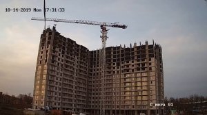 Смарт квартал на Октябрьской, 1-я оч. строительства. Timelapse: 01.2019-04.2020