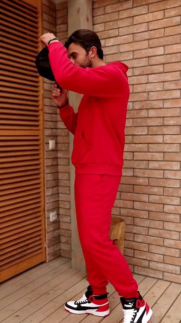 Мужской красный спортивный костюм m3000/11-02 смотреть онлайн
