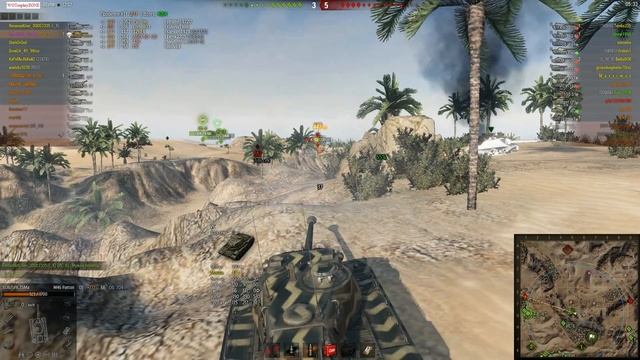 M46 Patton 10000 УРОНА Песчаная река  Штурм WOT 0.9.8 Full HD