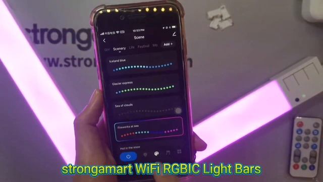 strongamart Smart WiFi RGBIC LED Light bars Music Sync decoration led bars Amazon Alexa Google Home смотреть онлайн