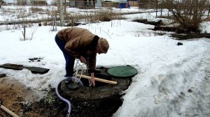 Архив 2023 г. Купили дренажный насос. Мартышкин труд с колодцем. Теплицу спрятали в гараж. Март