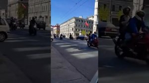 Парад байкеров в Питере