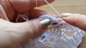 Кокетка  к платью на 3-4 года, с ростком. Эластичный набор  цепочки. Подробно, для начинающих.