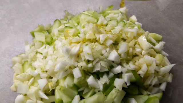 Hot cucumber fennel salsa salad - ASMR cooking sounds - Lets cook Paleo