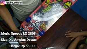 UNBOXING, REVIEW, TEST SKATEBOARD TERMURAH BEBAS ONGKIR || IQTube