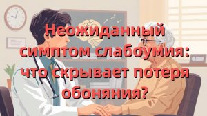 Потеря обоняния как ранний признак слабоумия: что нужно знать о симптомах деменции