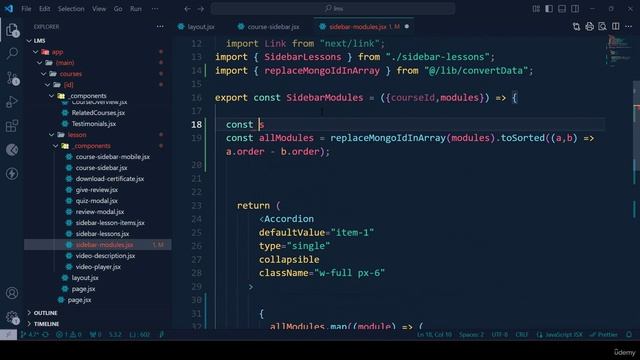 167 -Show Module and Lesson Actual Data in Sidebar Part 4 смотреть онлайн