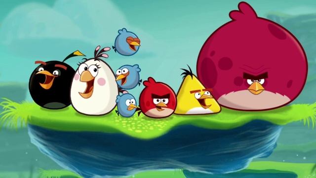 angry birds, но это социальный ролик.