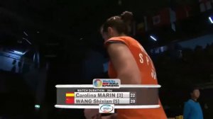 Carolina Marin vs Wang Shixian   Badminton 2015