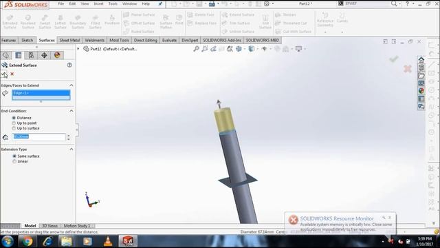EXTEND & TRIM SURFACE SOLIDWORKS 2016 смотреть онлайн