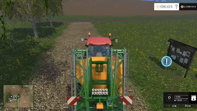 Рабочие будни 20 день. Все при работе. Начали опрыскивать поля .Farming Simulator 2015 смотреть онлайн