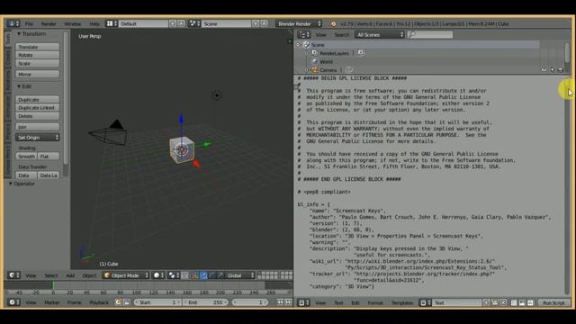Screencast keys in Blender 3D смотреть онлайн