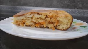 Заливной пирог с капустой