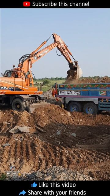 Amazing MachinesPowerful Excavator Machine operator lodings Dumpersviral shorts subscribe ad