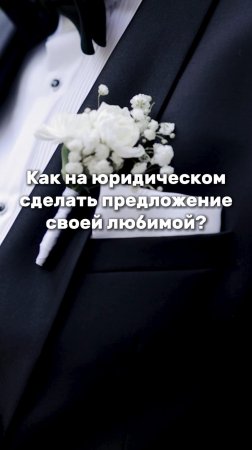 💍Как на юридическом сделать предложение? ⬇️