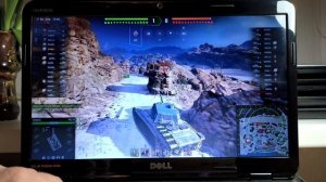 Французский танк ARL 44, пустынная карта - ноутбук Dell Inspiron N5070 - СРЕДНИЕ настройки графики
