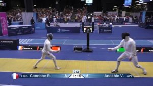2023 242 T16 04 E M Individual Milano ITA WCH YELLOW ANOKHIN AIN vs CANNONE FRA