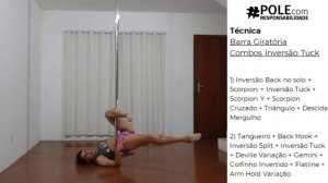 Pole Dance Combo - Scorpion + Inversão Tuck + Scorpion Y + Scorpion Cruzado - Tati Favretto