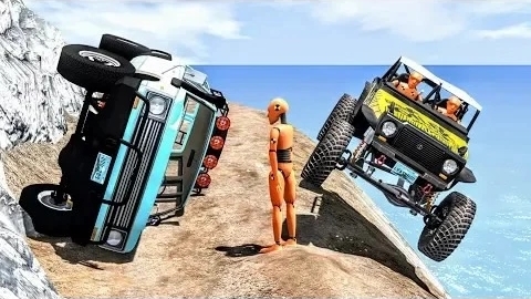 Реалистичные падения с обрыва #10 - Крушение BeamNG Drive |