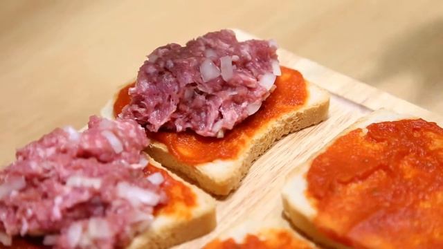 Just spread ground beef on bread! Amazing ground beef recipe