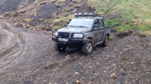 Экстимальная езда на УАЗ Патриот пикап в Нашха