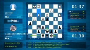 Chess Game Analysis: costelili - Сардорбек Исломбек : 0-1 (By ChessFriends.com)