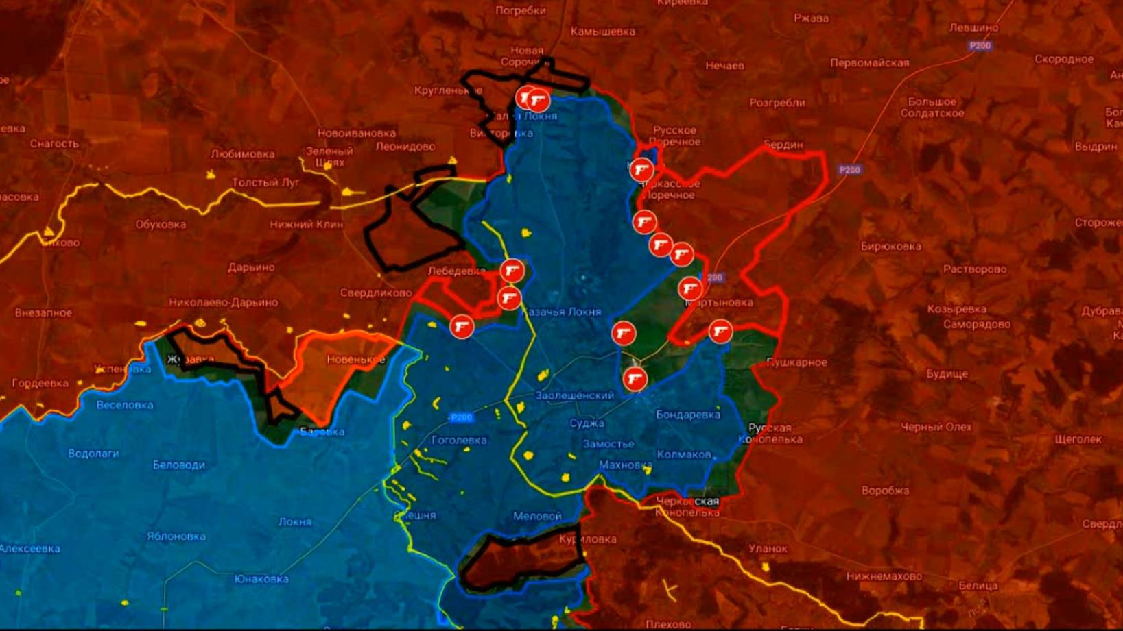 09.03.2025 Карта боевых действий. Масштабное наступление в Курской области. ВСУ труба