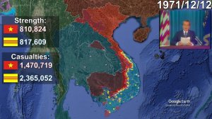 Война во Вьетнаме на Карте 1955-1975 г.