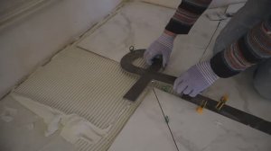 Технология УКЛАДКИ КОВРА из керамогранита 90-90.. Часть 4.