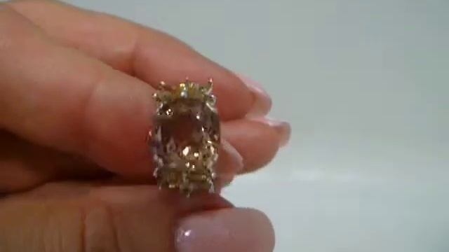 Кольцо с натуральным аметрином и цитрином Серебро 925 смотреть онлайн