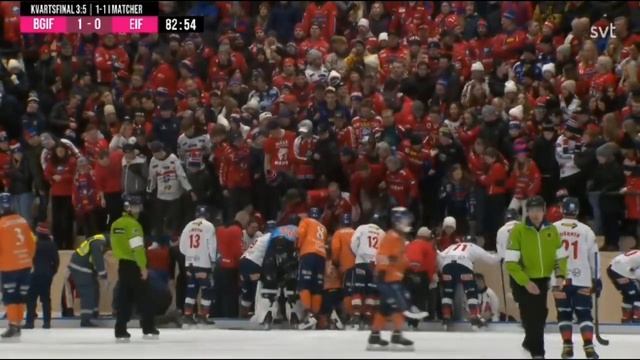Bollnäs-Edsbyn avbröts-åskådare ramlade ner på isen 24 Feb Elitserien 23/24 смотреть онлайн