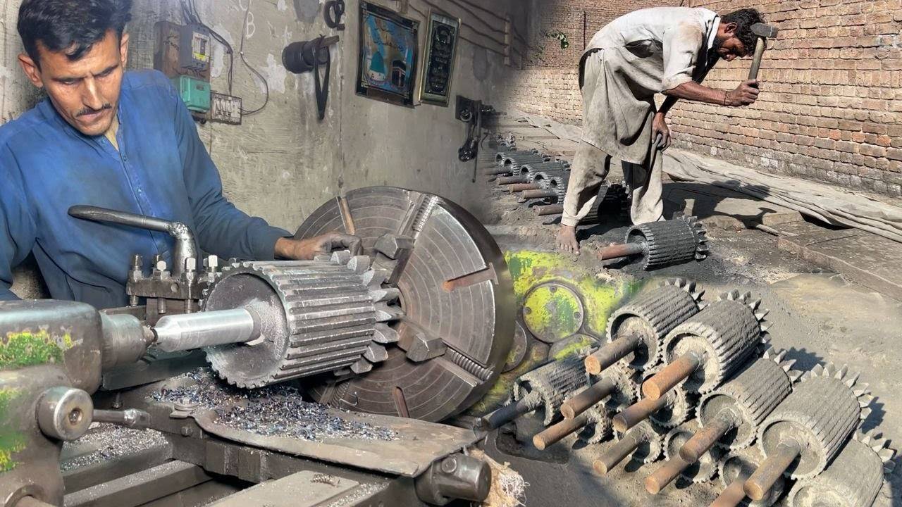 Как изготовить 100-килограммовые дробильные валки с твердым покрытием для тяжелых машин смотреть онлайн