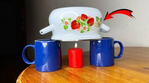 ПЕЧКА из СВЕЧКИ! ДЕДОВСКИЙ СПОСОБ как ОБОГРЕТЬСЯ, если нет отопления?!