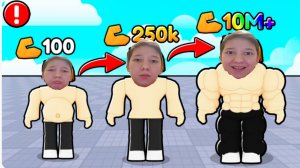 Играю в построение мышц в ROBLOX