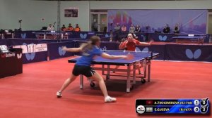 ТИХОМИРОВА - ГУСЕВА 2 #RUSSIAN #Championships #tabletennis #настольныйтеннис