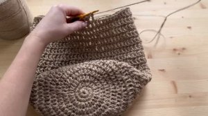 Авоська из джута крючком вязаная сумка из джута
