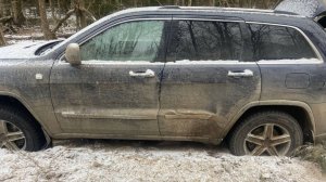 Джип/JEEP вмерз в лед, 2 дня в лесу. Трактор не смог. JEEP is frozen in ice