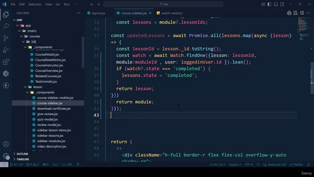 166 -Show Module and Lesson Actual Data in Sidebar Part 3 смотреть онлайн