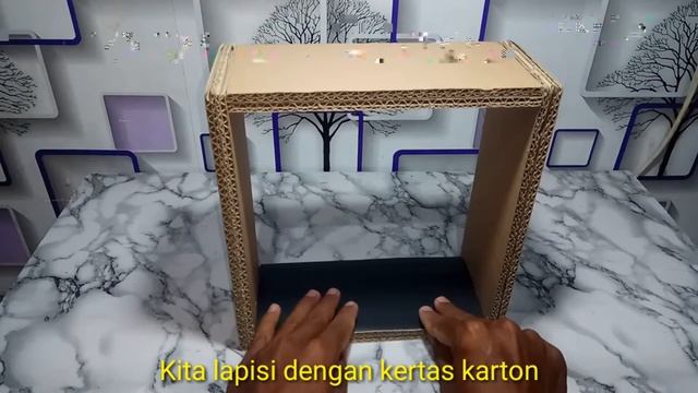 DIY Membuat Rak Dinding Minimalis Dari Kardus Bekas I How to make cardboard minimalist wall shelves смотреть онлайн