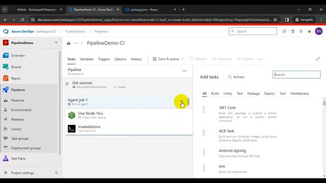 Playwright #70 Create Azure DevOps Pipeline without YAML File