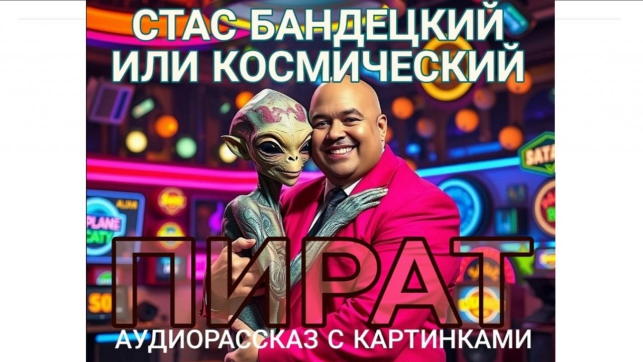 Космический пират на телешоу. Смешной аудиорассказ с картинками для взрослых и детей. Видеорассказ.