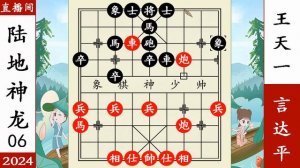 象棋神少帅：2024直播间 王天一铁锁横江 神龙言达平 梦断天宁寺