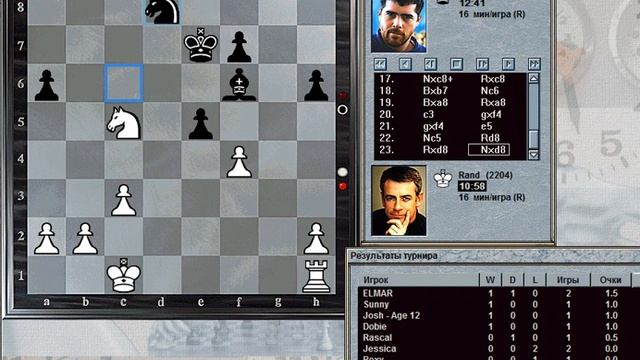 CHESSMASTER 9000 TOURNAMENT ТУРНИР ТУР 2 ИГРА 2 Rand (2204) vs Rascal (2187) РЕЙТИНГ 2050-2200 смотреть онлайн