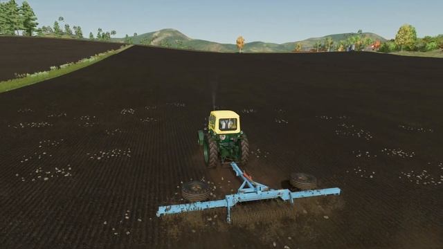 Farming Simulator 22 / Прикатывание пшеницы, завершение уборки травы. смотреть онлайн