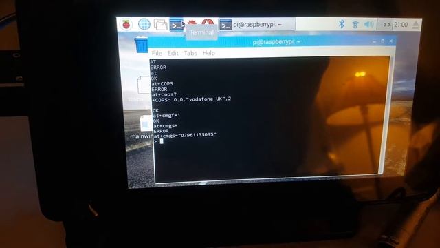 Raspberry Pi Fona SMS Demonstration