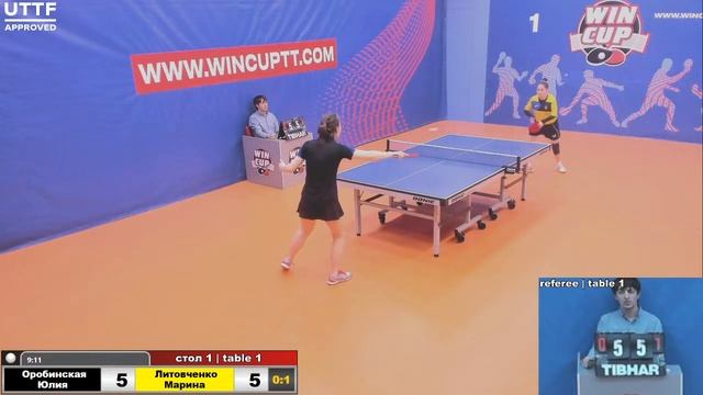 Оробинская Юлия 3-1 Литовченко Марина Турнир Восток 4 WINCUP 12.04.21 Прямая трансляция Зал1