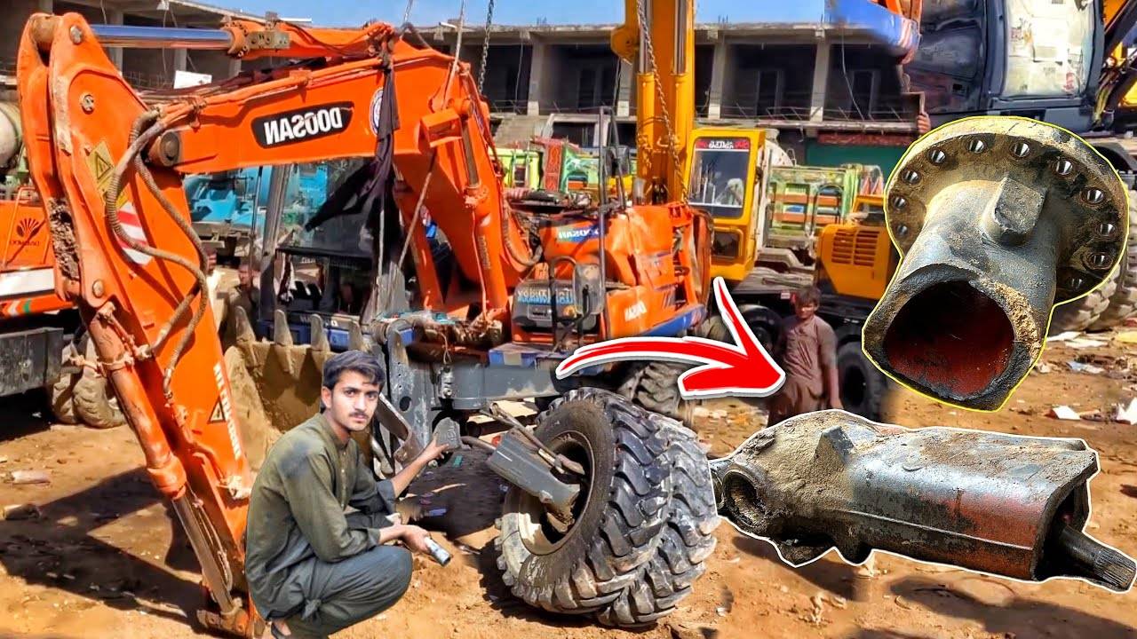 Модель 2003 года, Восстанавливающая Сломанную Ось экскаватора Doosan Отличная механика смотреть онлайн